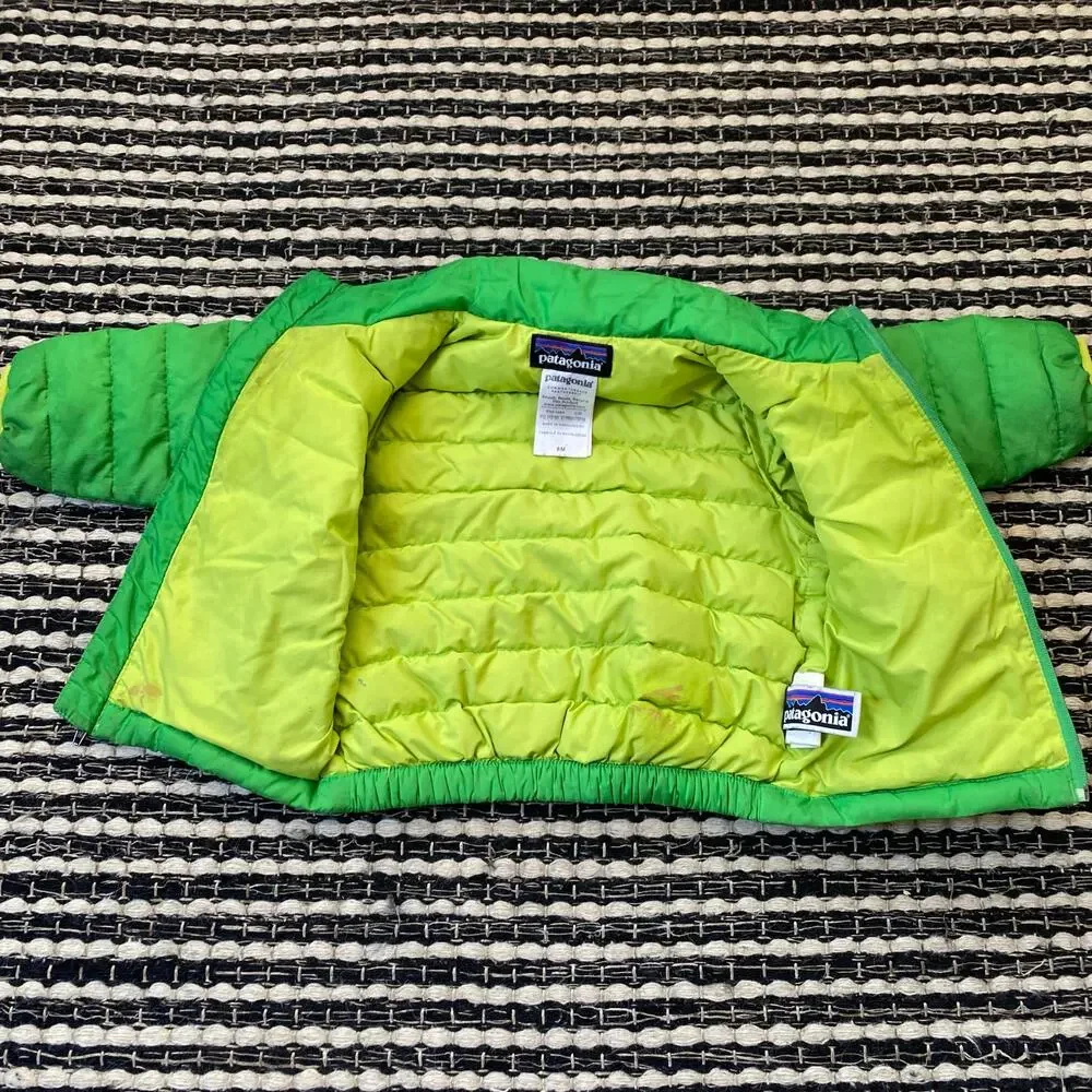 🌿Patagonia Nano Puff Baby Green Neon Full Zip Jacket 6M